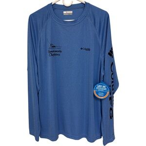 Columbia PFG Omni-Shade 50 UPF Shirt Men’s Large Blue NWT❗️